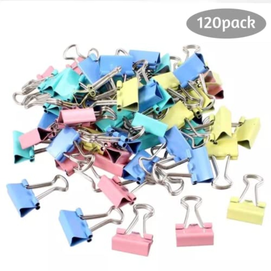 120 Pack Binder Clips 0.75 Inc - Binder Clip Assorted avis et prix