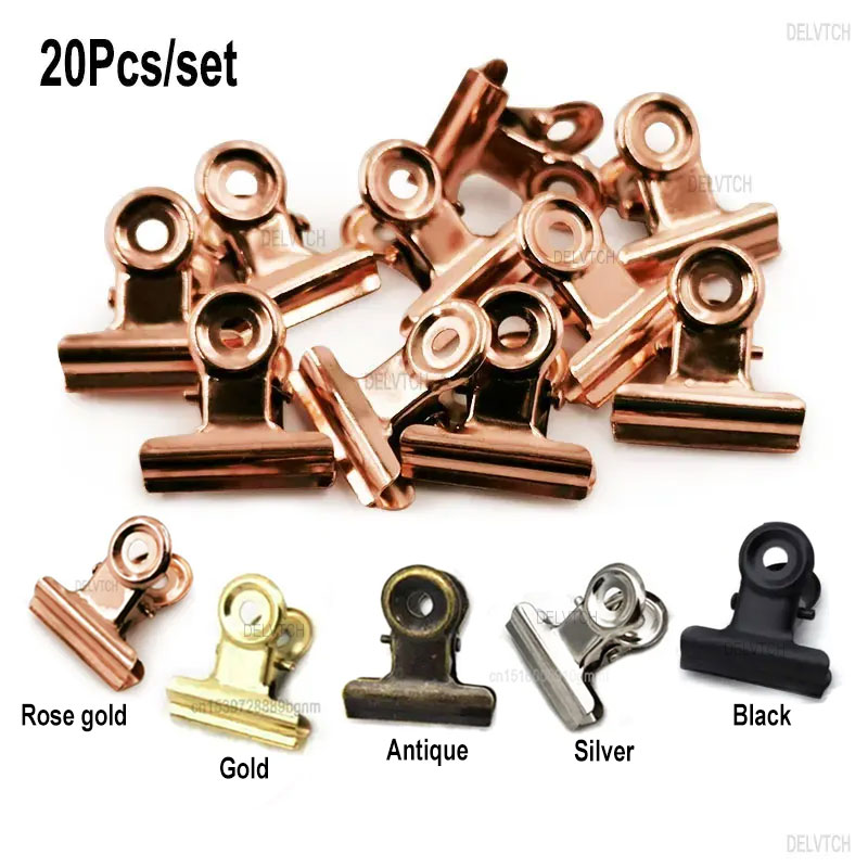 20PCS/Set 21mm*23mm Round Meta - Binder Clip Assorted avis et prix