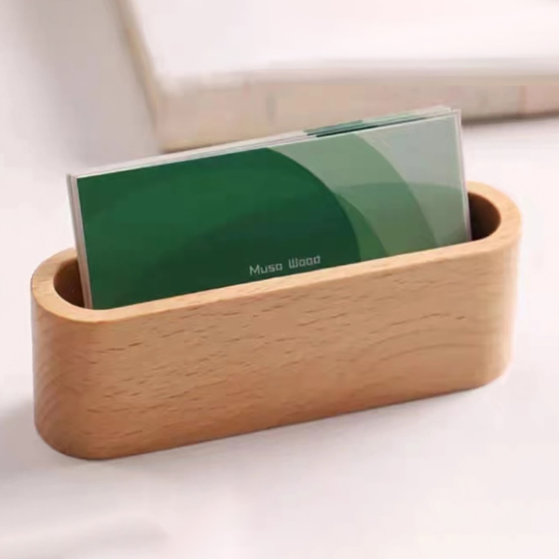 Business Card Holder Wooden Or - Desk Name Plate avis et prix