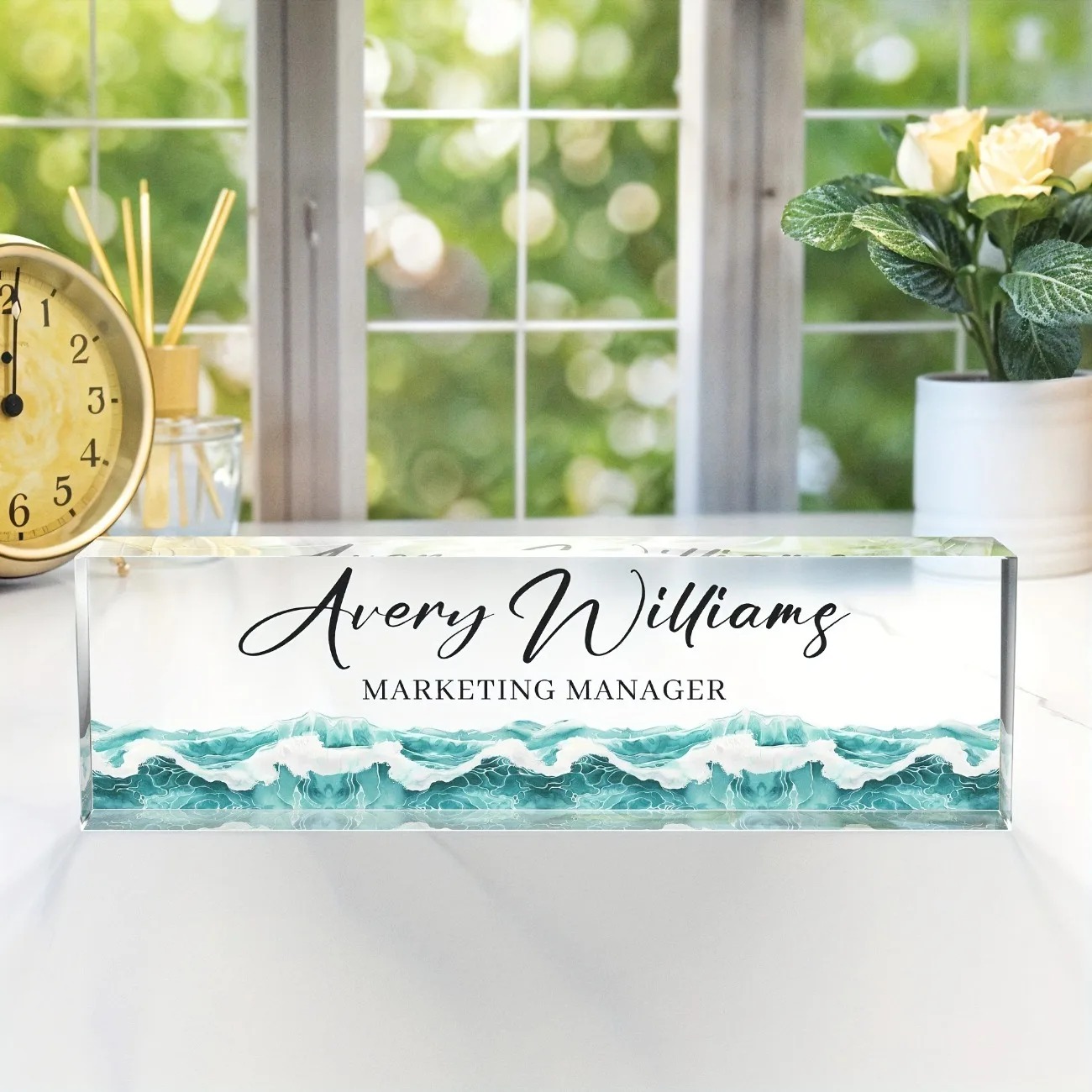 Custom Personalized Acrylic De - Desk Name Plate avis et prix