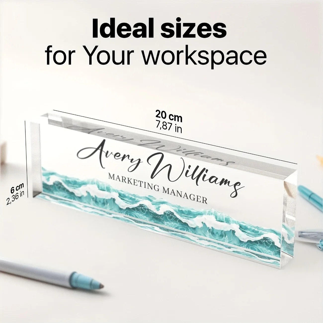 Custom Personalized Acrylic De - Desk Name Plate avis et prix