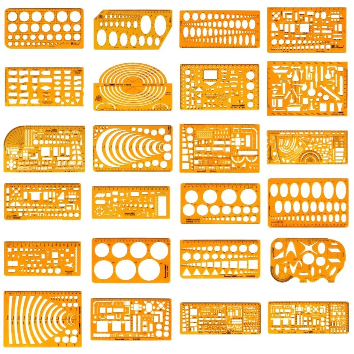 Geometric Drawing Template Set - Ruler Set Transparent avis et prix