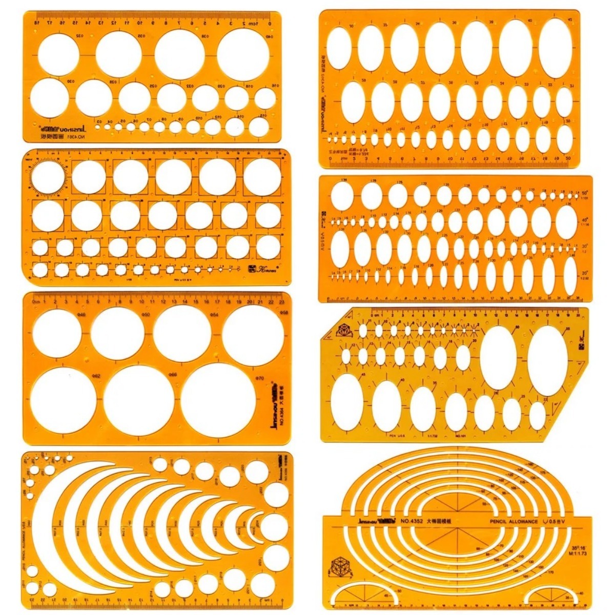 Geometric Drawing Template Set - Ruler Set Transparent avis et prix