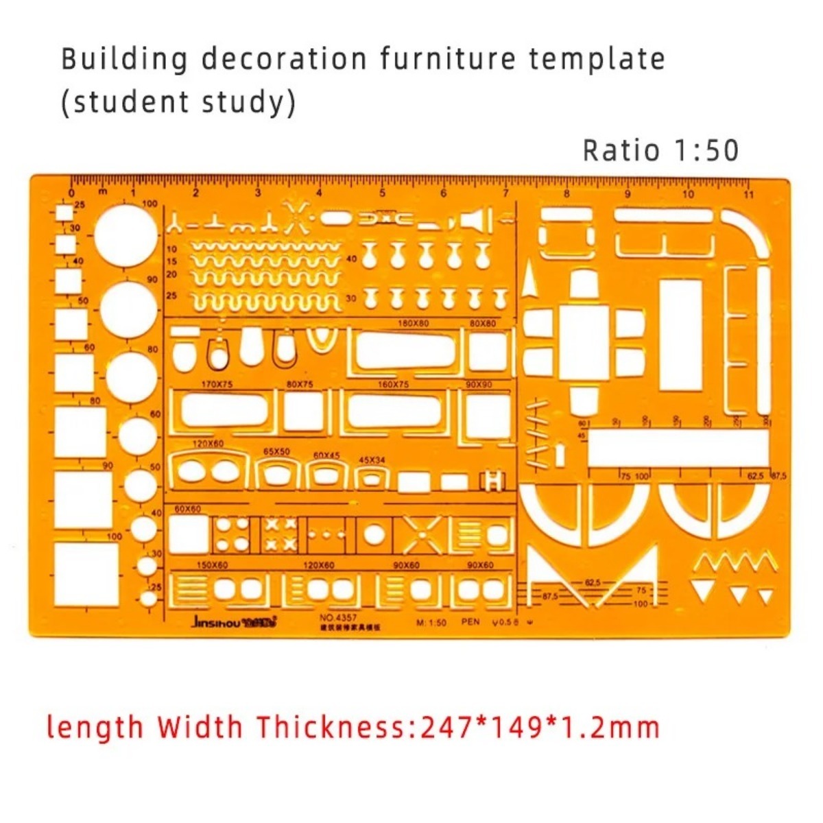 Geometric Drawing Template Set - Ruler Set Transparent avis et prix