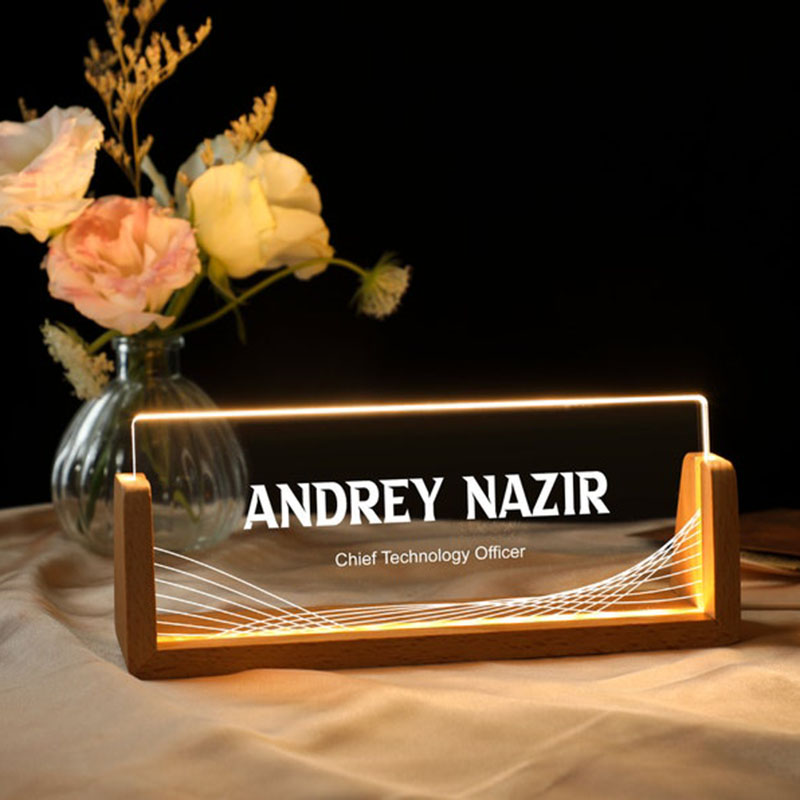 Customizable Personalized Ligh - Desk Name Plate avis et prix