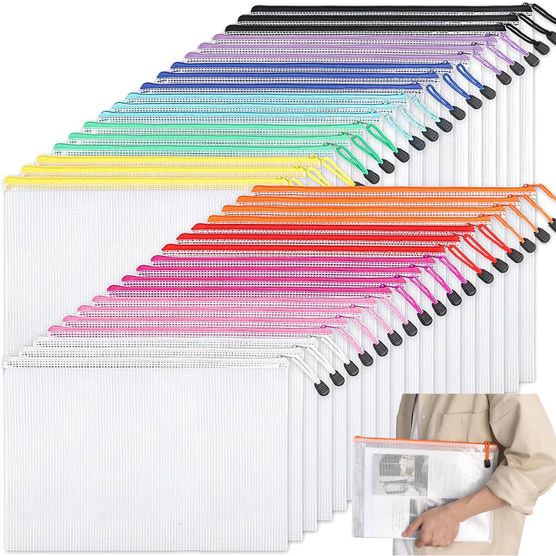 Mesh Zipper Pouch Document Bag - Portfolio Folder Zip avis et prix