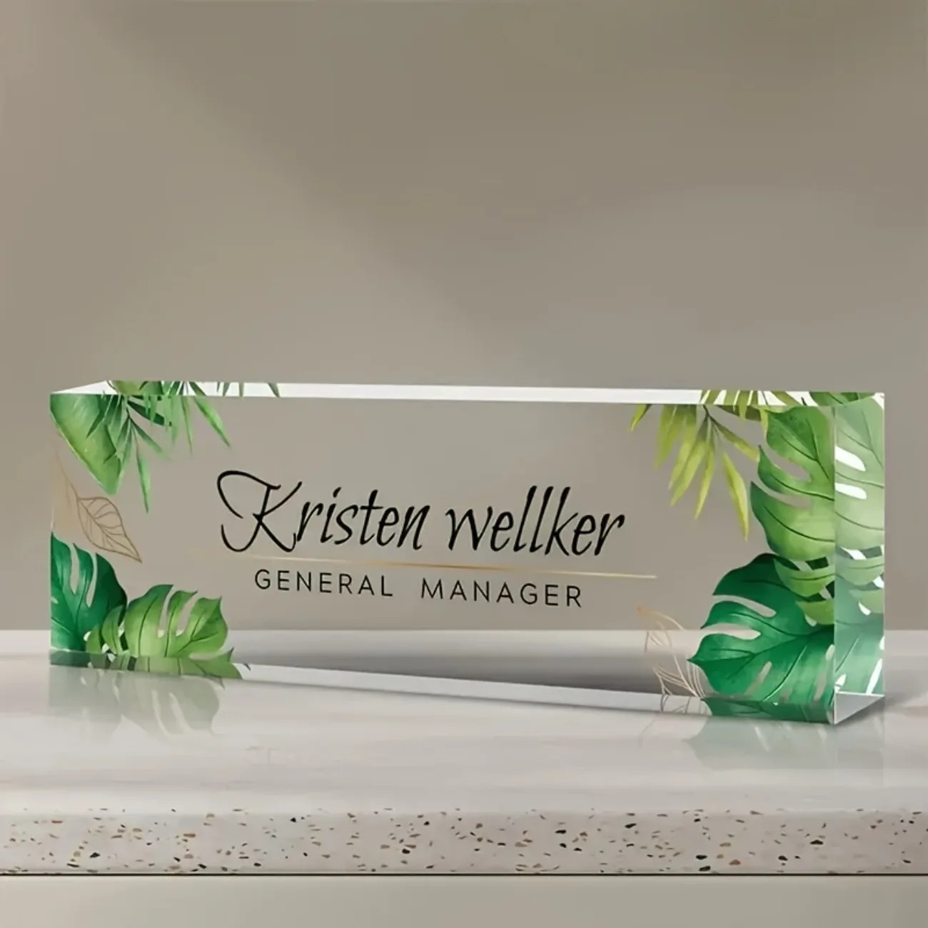 2D Flat Custom Personalized Ac - Desk Name Plate avis et prix