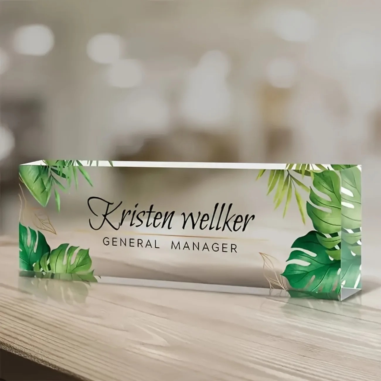2D Flat Custom Personalized Ac - Desk Name Plate avis et prix
