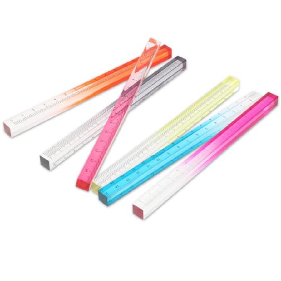 6pcs Colorful Clear Straight R - Ruler Set Transparent avis et prix