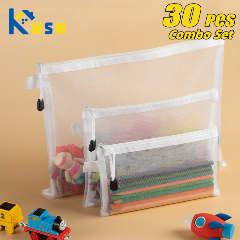 1-30 PCS Mesh Zipper File Bag  - Portfolio Folder Zip avis et prix