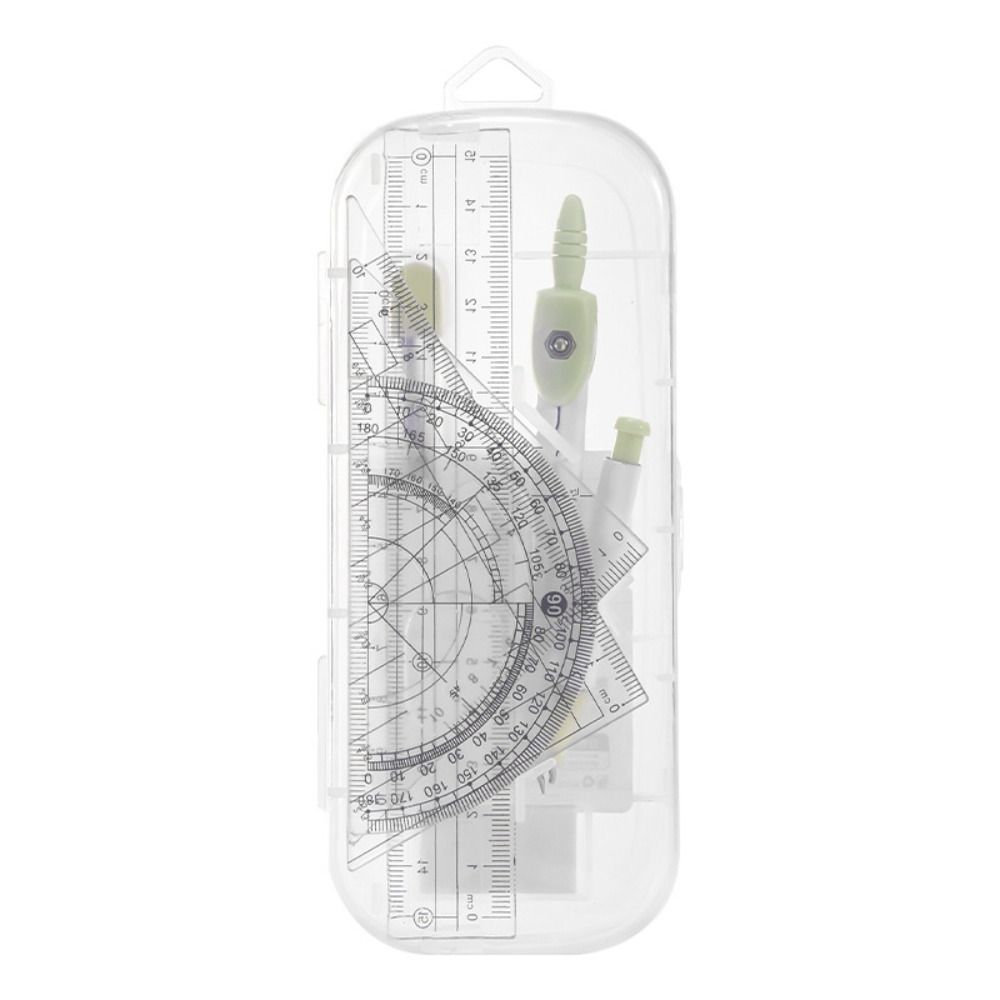 8PCS/Set Plastic Ruler Compass - Ruler Set Transparent avis et prix