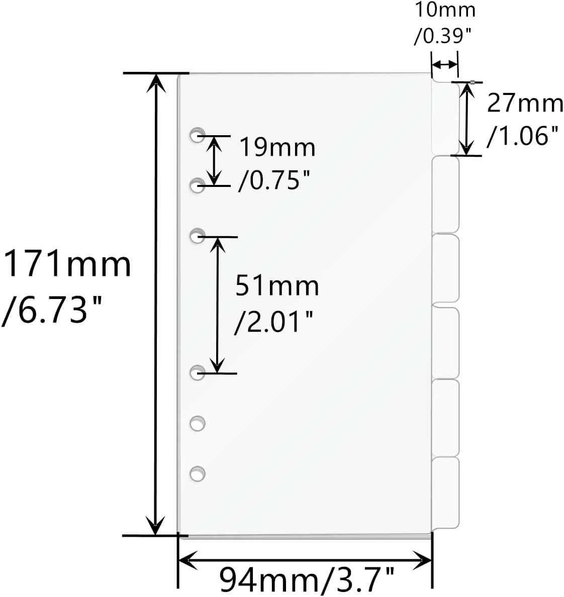 A5/A6/A7 Binder Dividers Plann - Index Tab Divider avis et prix