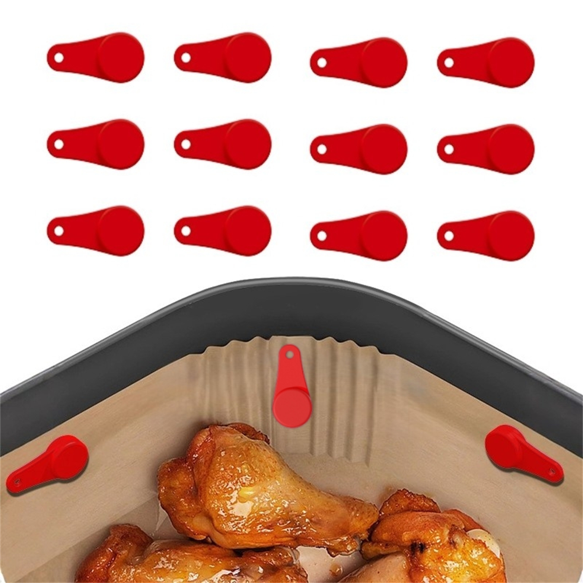 Set of 12 Magnetic Silicone Bu - Paperclip Magnetic Set avis et prix