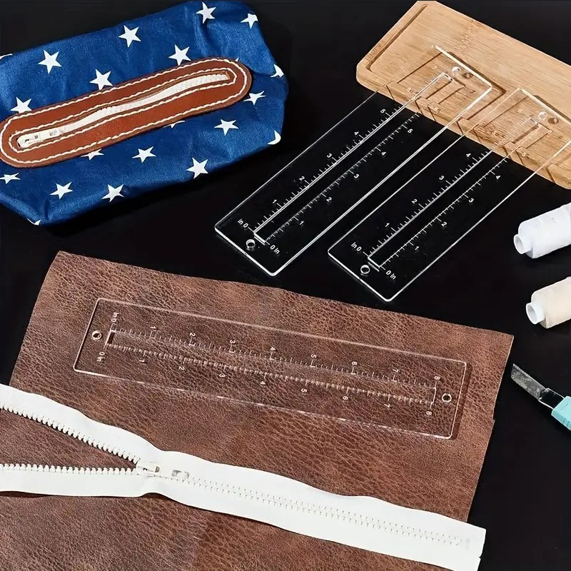 [YU]3pcs Acrylic Zipper Templa - Ruler Set Transparent avis et prix