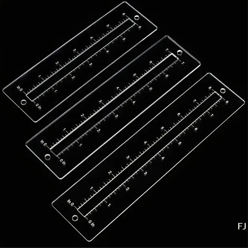 [YU]3pcs Acrylic Zipper Templa - Ruler Set Transparent avis et prix