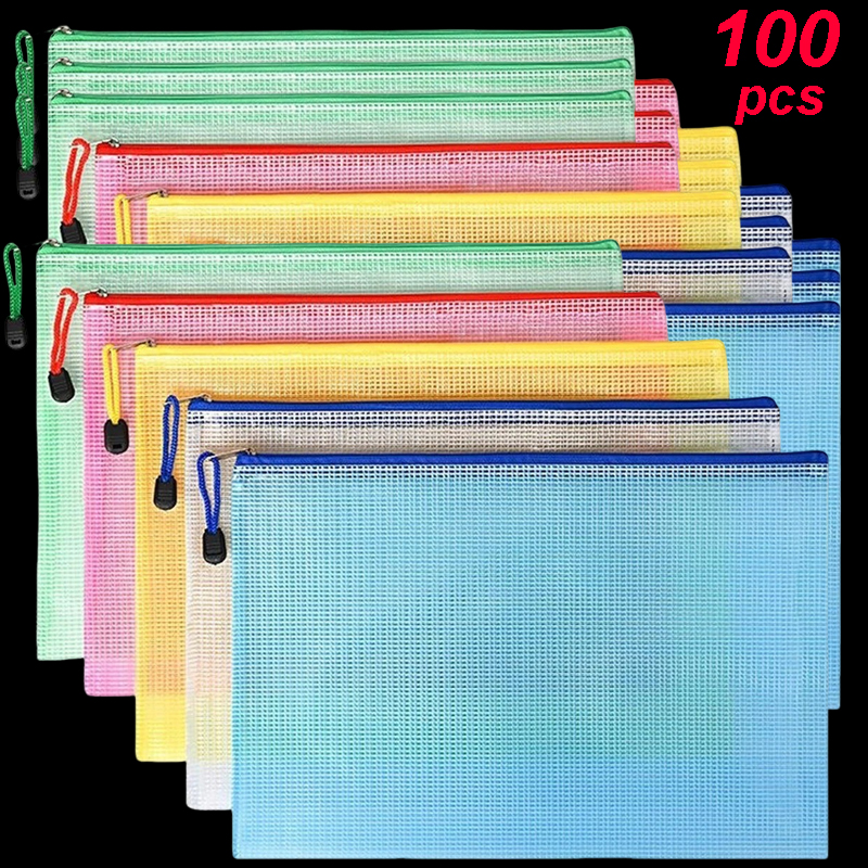 5-100PCS Stationery Storage Fo - Portfolio Folder Zip avis et prix