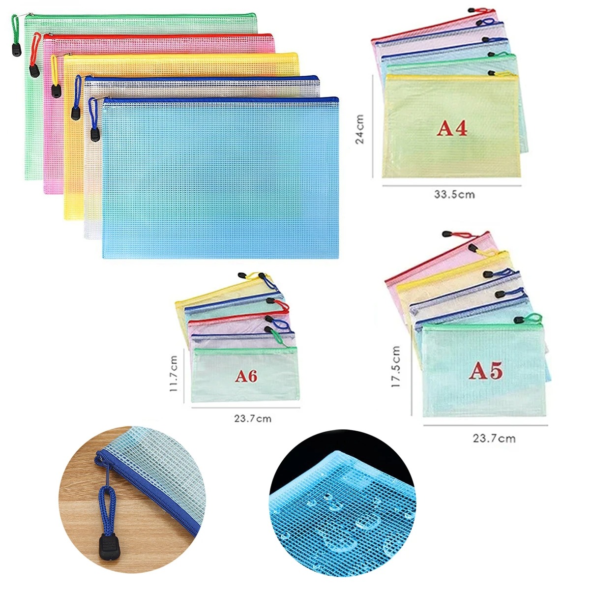 5-100PCS Stationery Storage Fo - Portfolio Folder Zip avis et prix