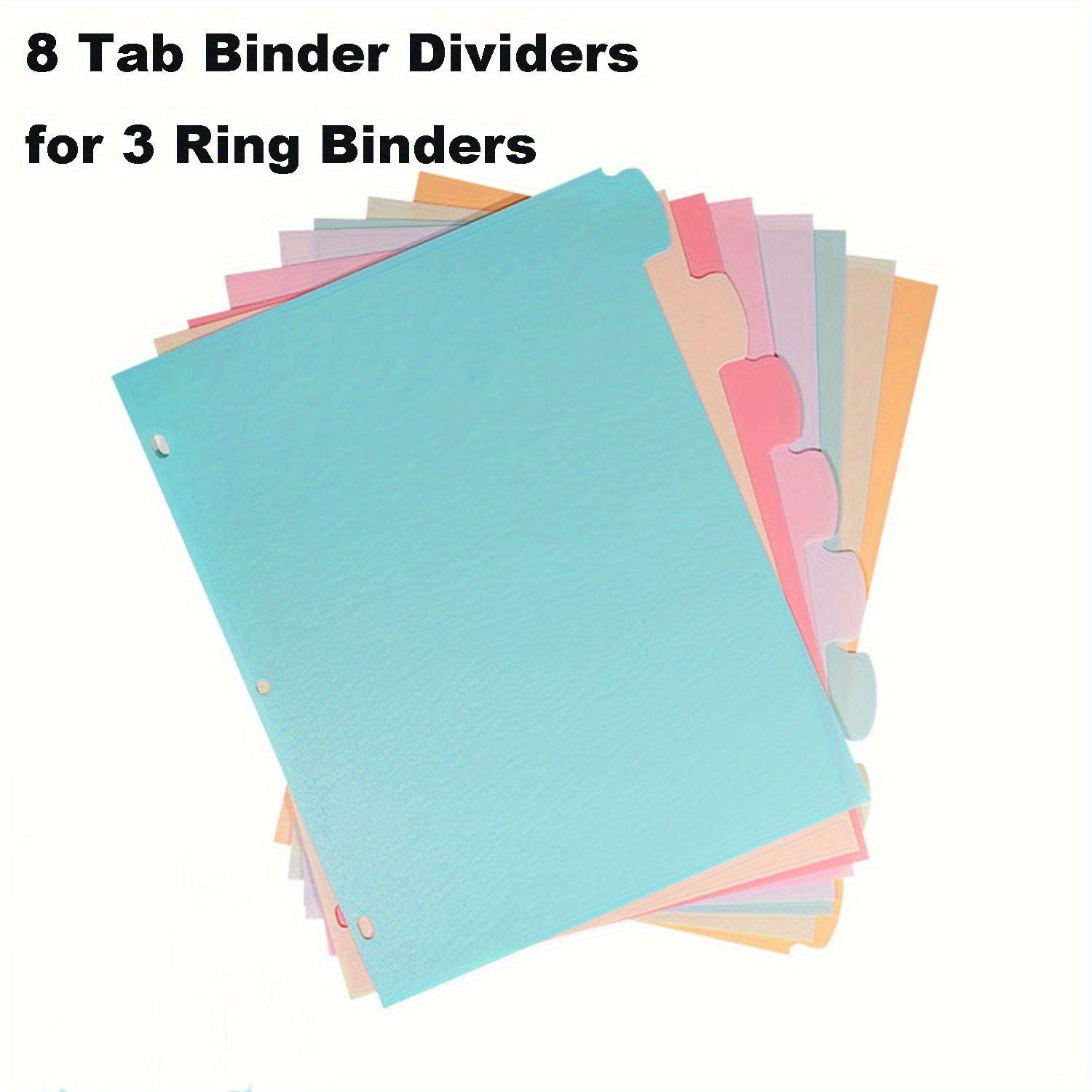 8 Tab Binder Dividers for 3 Ri - Index Tab Divider avis et prix