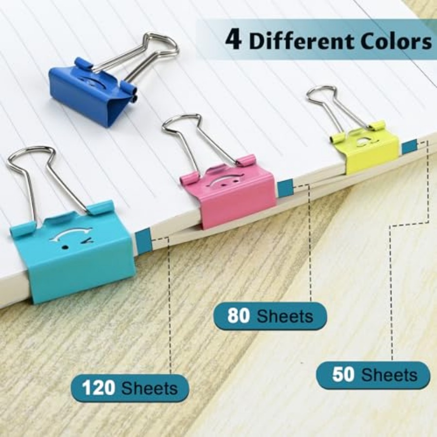 100 Pack Binder Clips Paper Cl - Binder Clip Assorted avis et prix