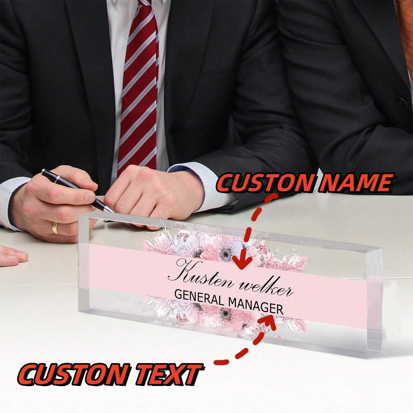 20*6CM Personalized Acrylic De - Desk Name Plate avis et prix