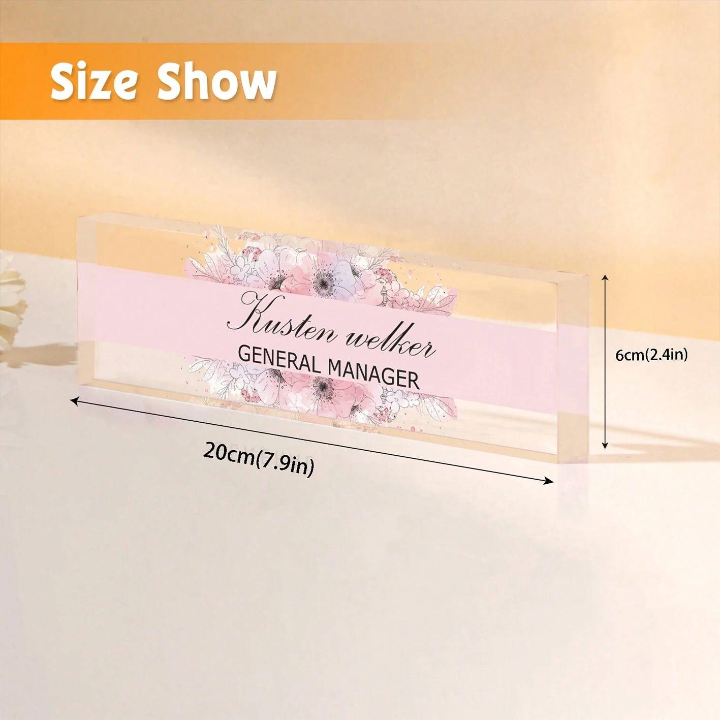 20*6CM Personalized Acrylic De - Desk Name Plate avis et prix