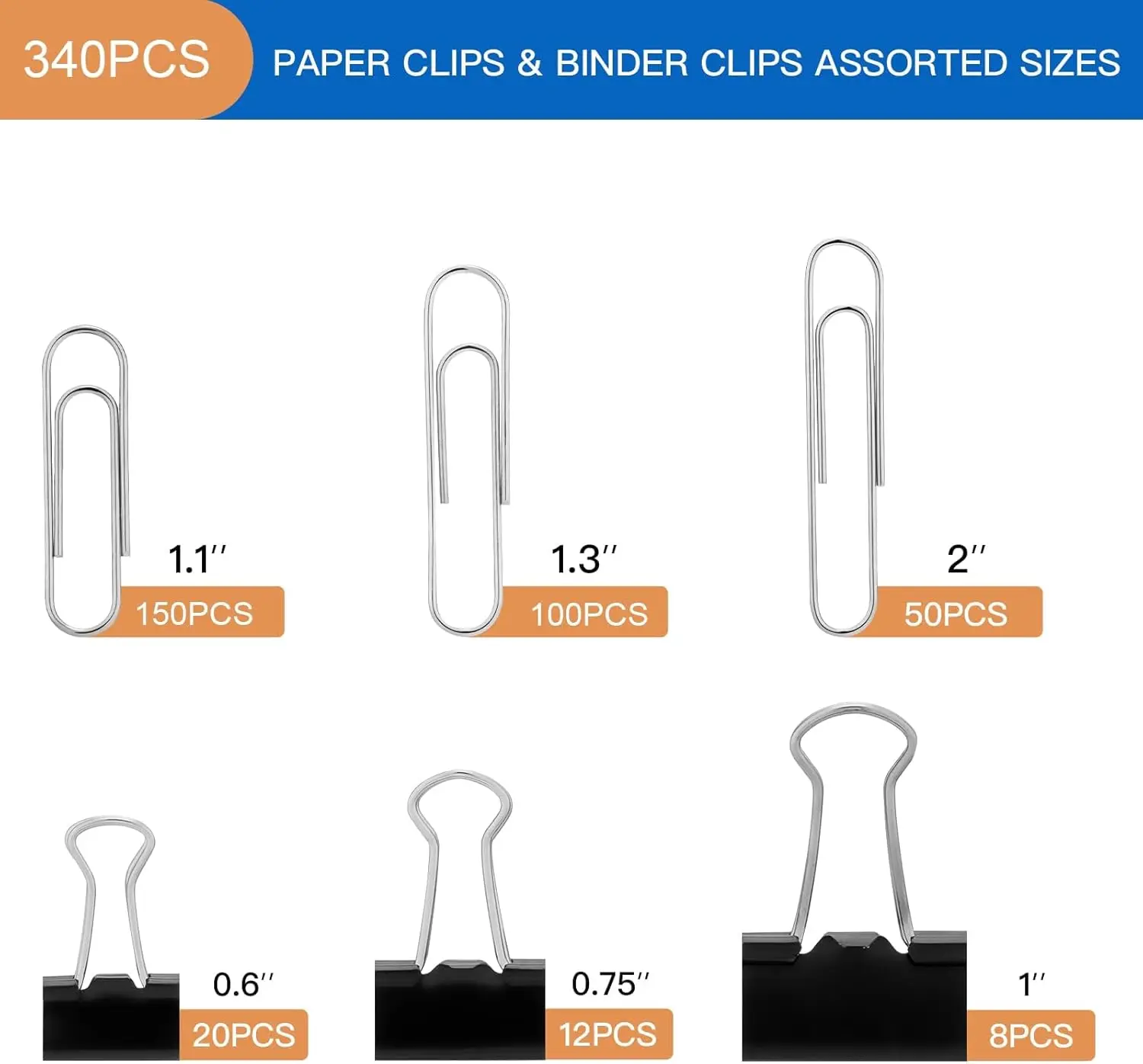 Paper Clips & Binder Clips, 34 - Binder Clip Assorted avis et prix