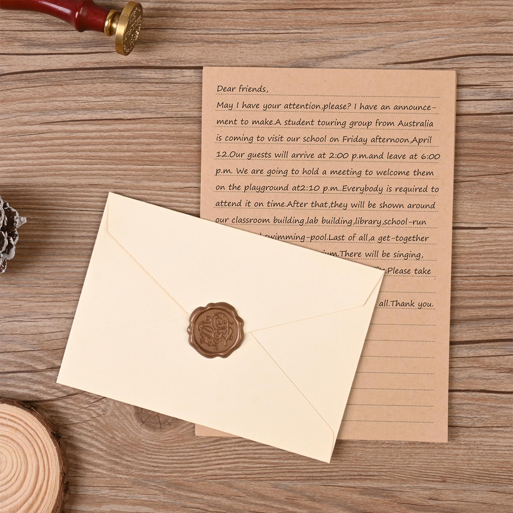 Stationery Set with Envelopes  - Wax Seal Stamp Kit avis et prix