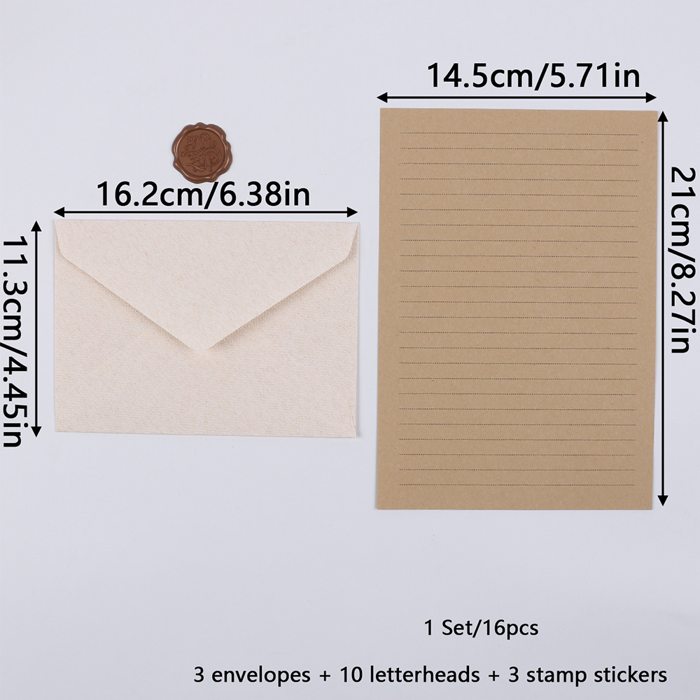Stationery Set with Envelopes  - Wax Seal Stamp Kit avis et prix