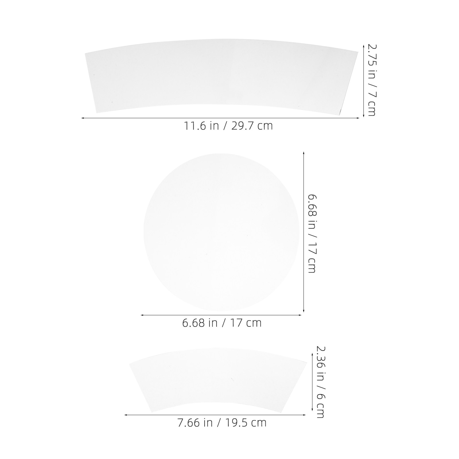 3Pcs Transparent Acrylic Bucke - Ruler Set Transparent avis et prix