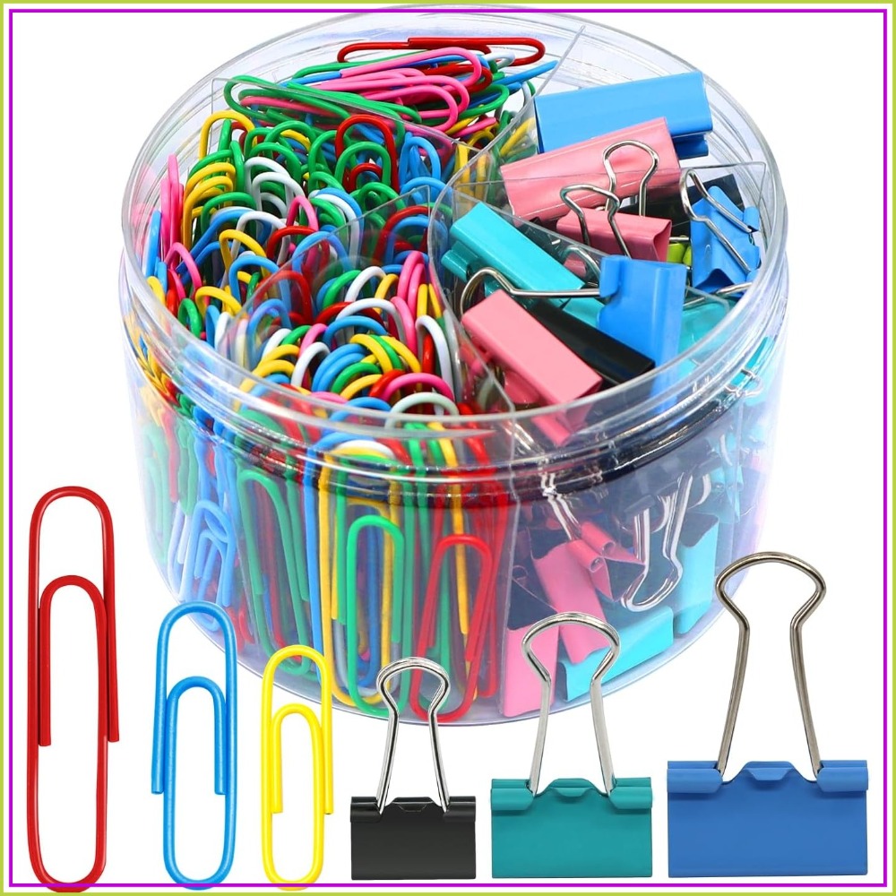 340PCS Colorful Paper Clips &  - Binder Clip Assorted avis et prix