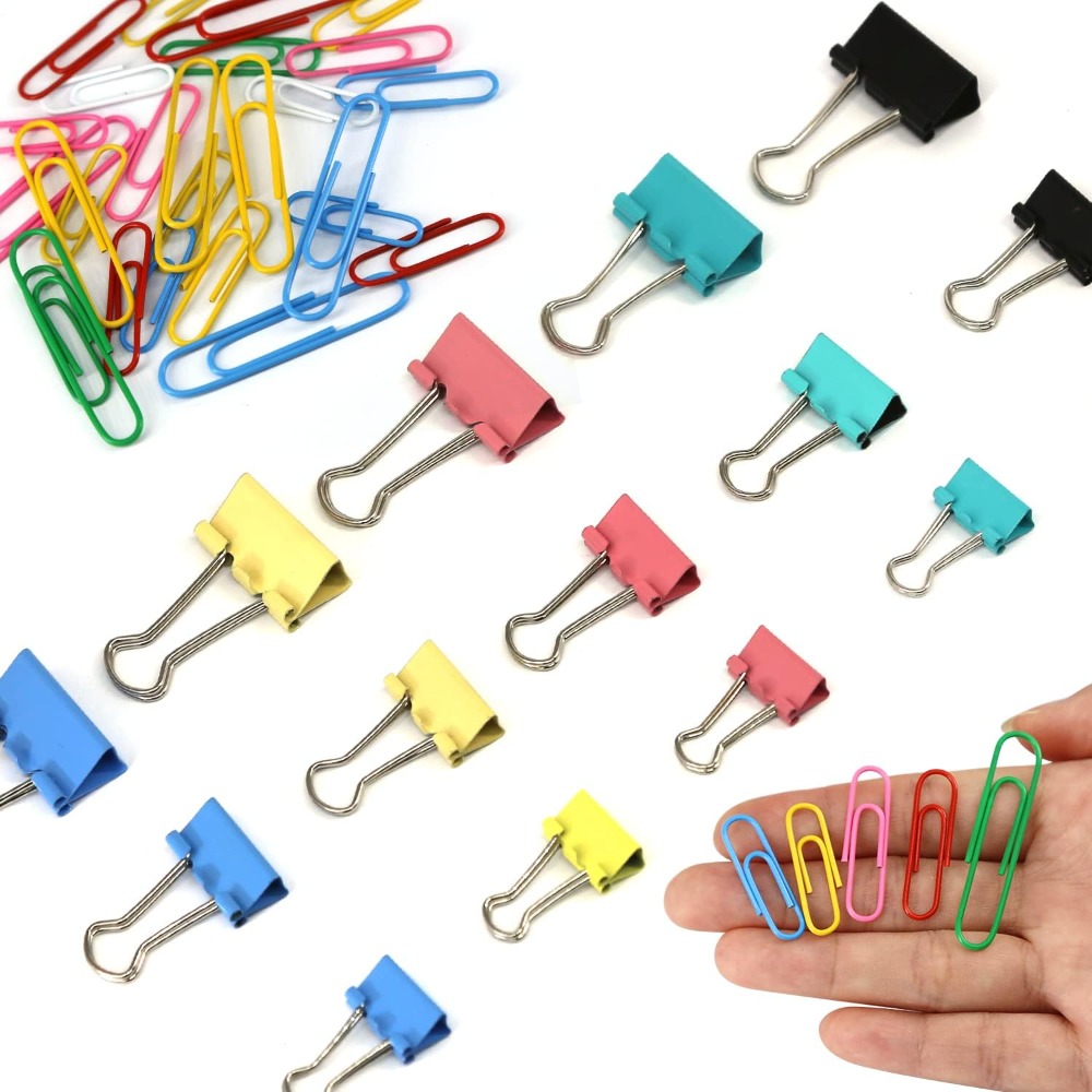 340PCS Colorful Paper Clips &  - Binder Clip Assorted avis et prix