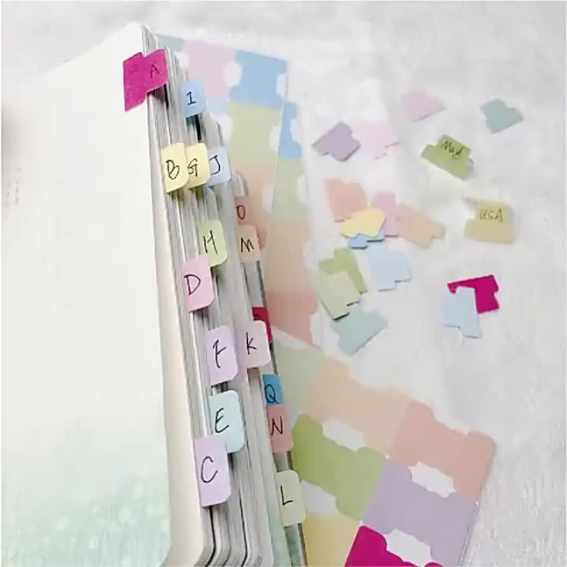Colorful Sticky Index Tabs - W - Index Tab Divider avis et prix