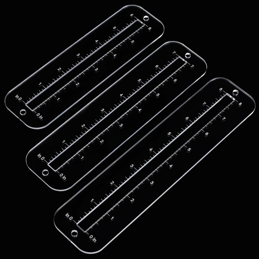 3Pcs, 3 sizes zipper making te - Ruler Set Transparent avis et prix