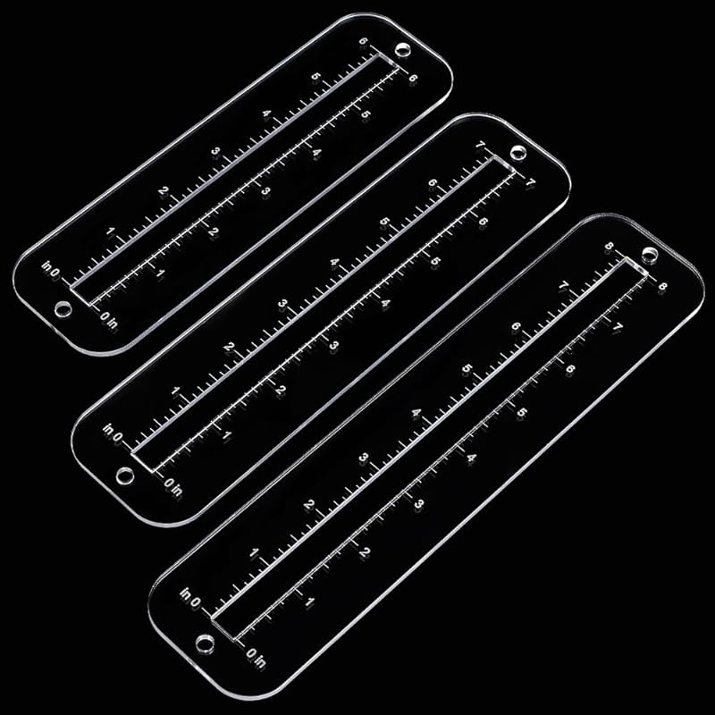 3Pcs, 3 sizes zipper making te - Ruler Set Transparent avis et prix