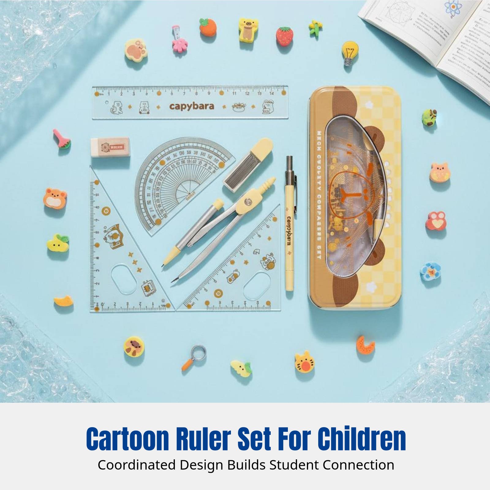 Ruler Set for Students, Cartoo - Ruler Set Transparent avis et prix