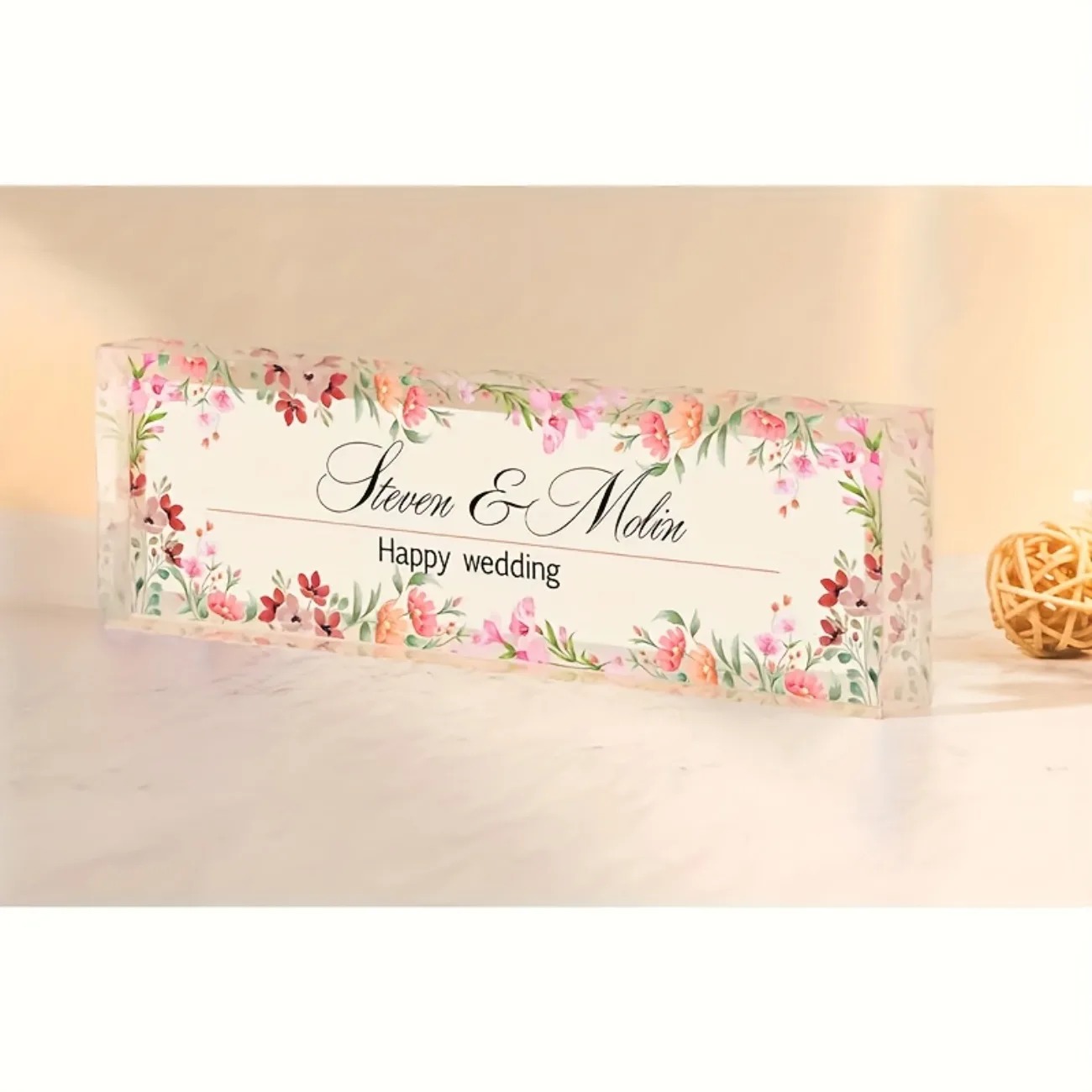 Customizable 2D Acrylic Desk N - Desk Name Plate avis et prix