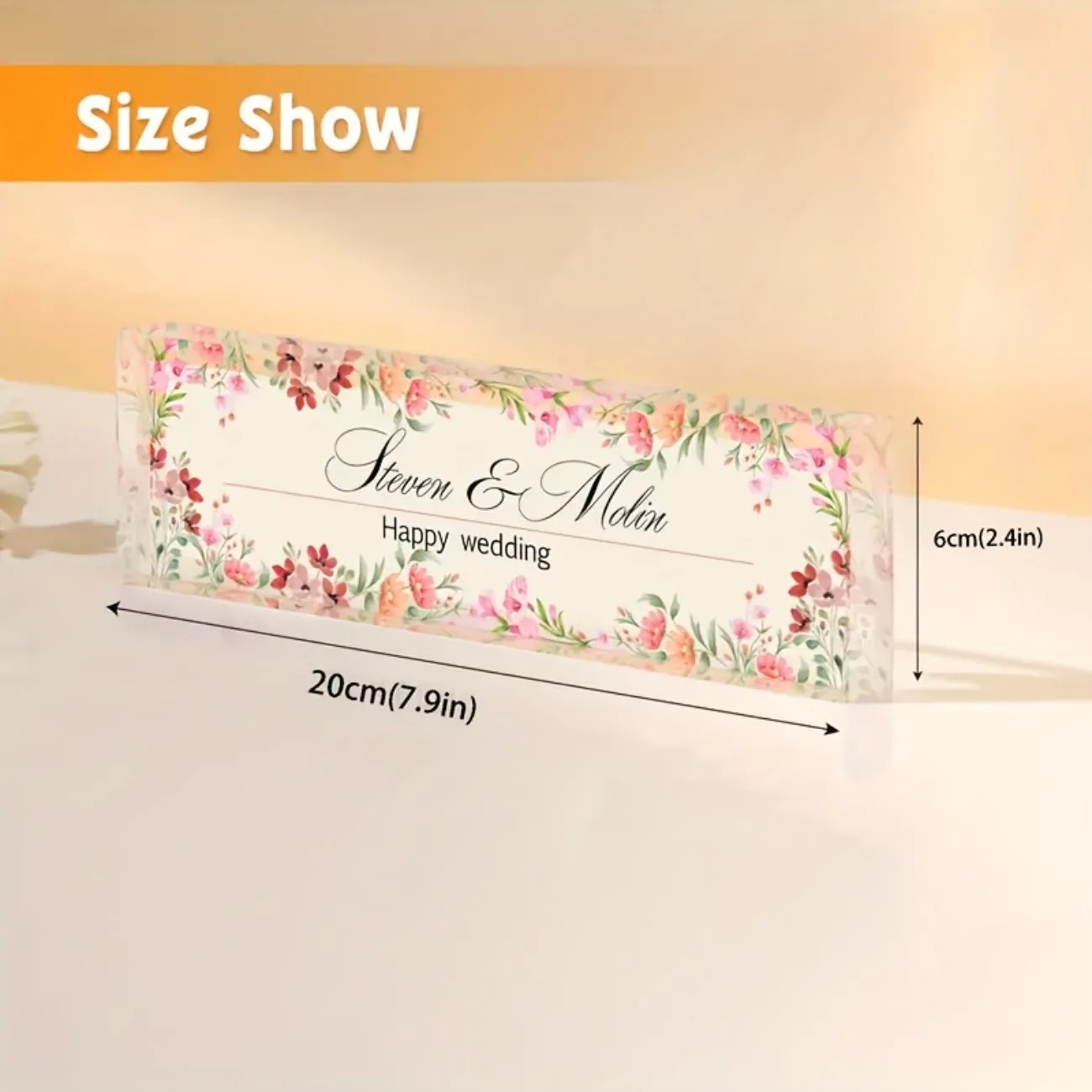 Customizable 2D Acrylic Desk N - Desk Name Plate avis et prix