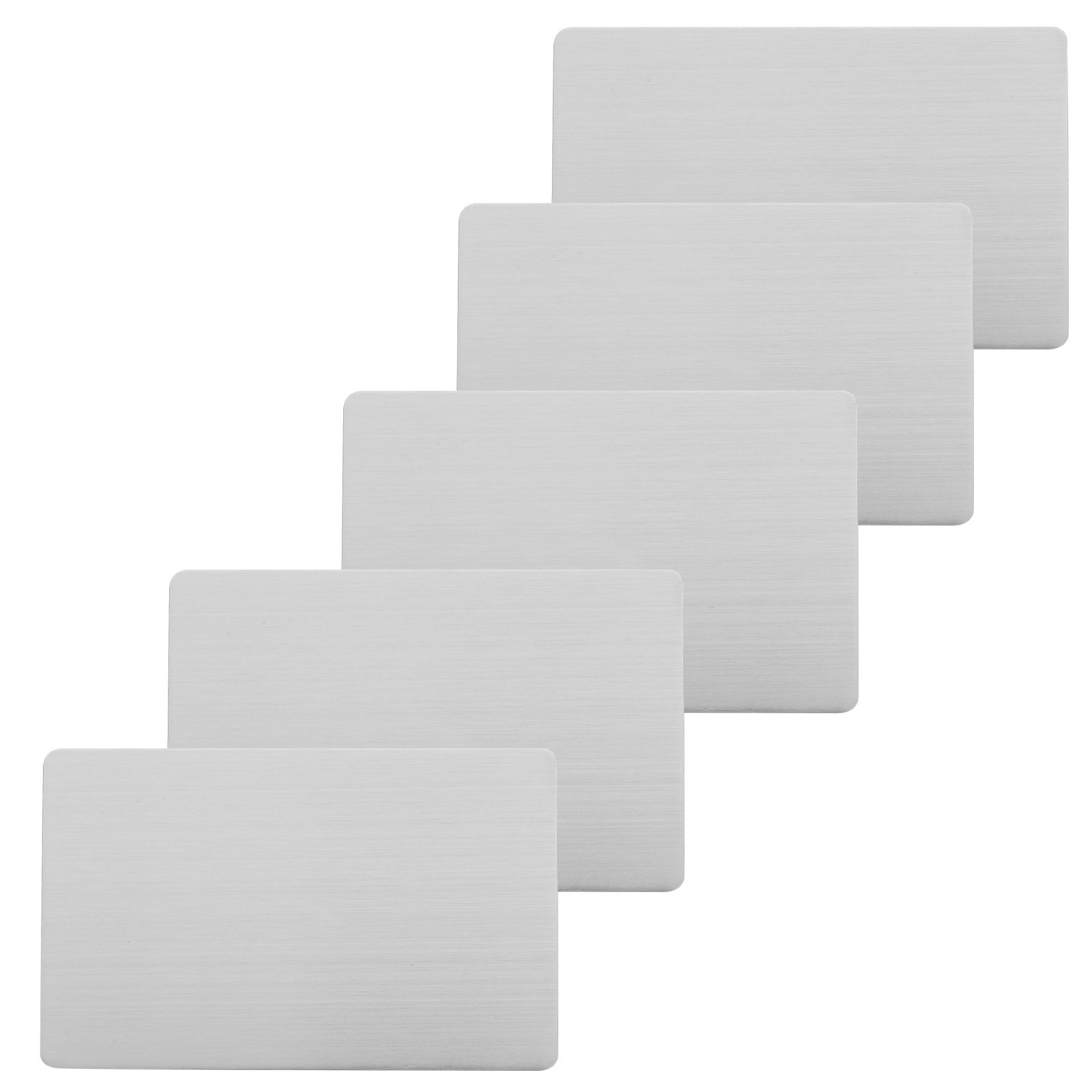 5Pcs Stainless Steel Blank Nam - Desk Name Plate avis et prix